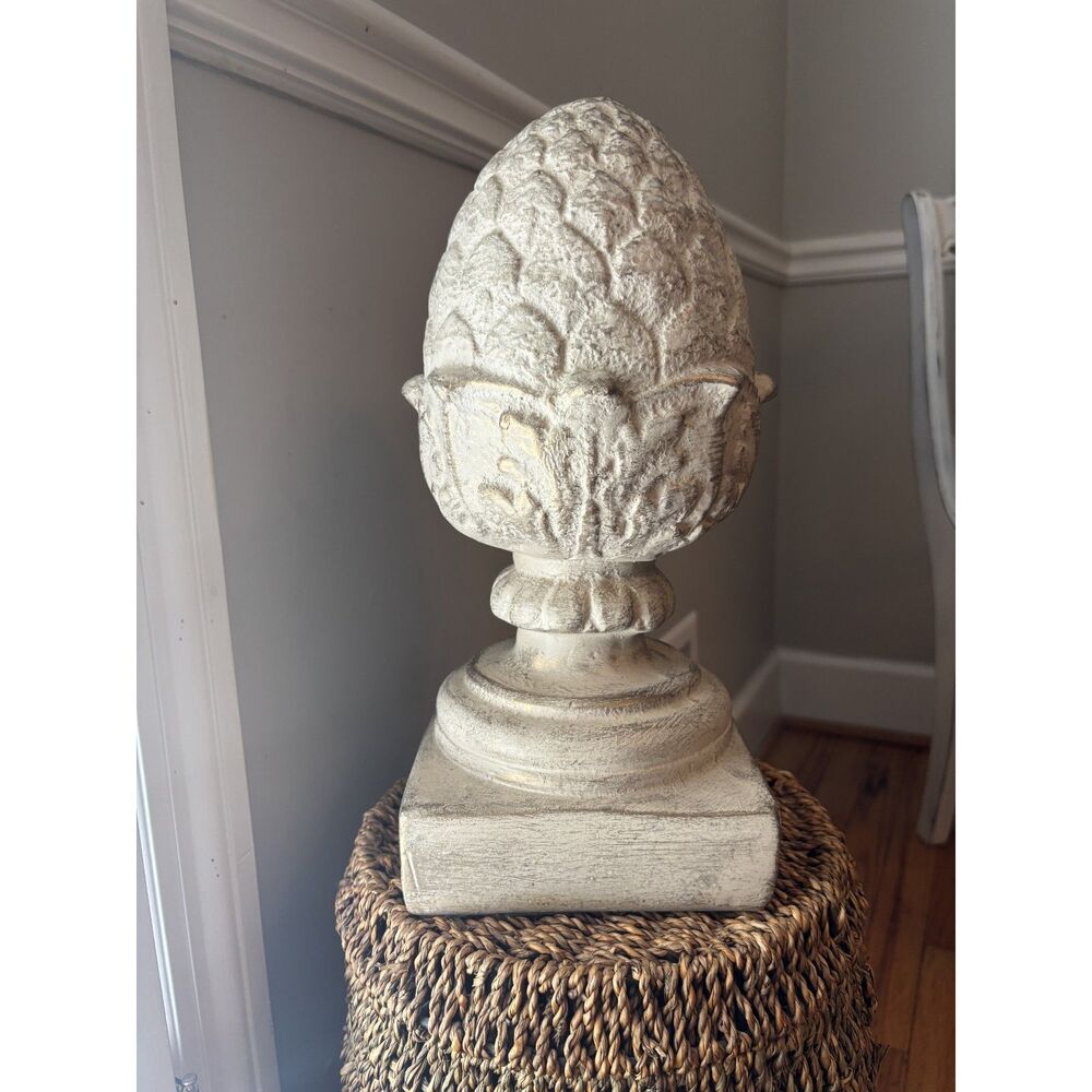 Vintage Cast Stone Artichoke Finial